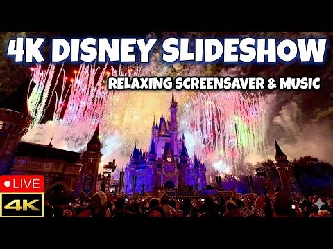 🔴 LIVE: 4K Disney World Screensaver 📸 Beautiful Park Photography Slideshow [Relaxing Music]