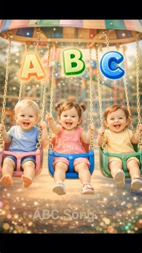 A B C | Swing Song for Kids 🎠 | Learn Alphabet | #shorts