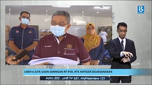 16 reactions | #ICYMI #BuletinBernama Lebih 6.4 juta ujian saringan Tindak Balas Berantai Polimerase (RT-PCR) dan Kit Ujian Pantas (RTK) Antigen dijalankan sepanjang tahun 2020 sehingga 5 Februari lalu. Menteri Kesihatan, Datuk Seri Dr. Adham Baba berkata daripada jumlah itu, lebih 3.3 juta merupakan ujian saringan RT-PCR yang dibuat pada 2020. | Bernama TV | Facebook