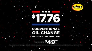Celebrate your freedom with our $17.76 oil change, that includes a tire rotation and multi-point check up. | Midas