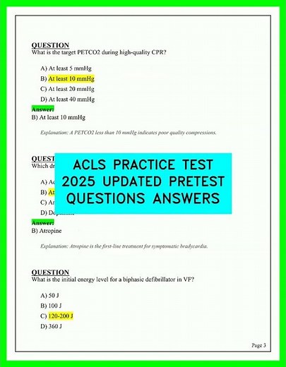 ACLS PRACTICE TEST 2026 UPDATED PRETEST QUESTIONS AND ANSWERS VIDEO FULL LATEST VERSION 2026 EXAM