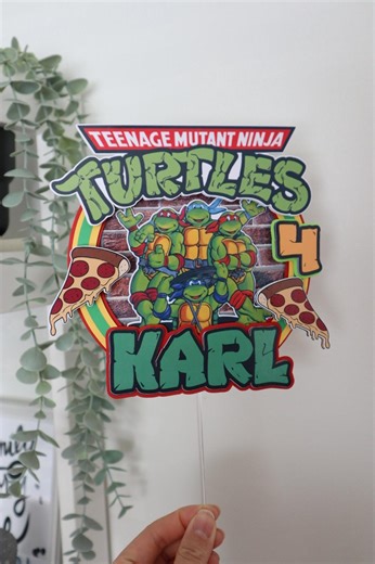 Teenage Mutant Ninja Turtles Birthday Caketopper – Ninja Turtles Inspired - Birthday - TMNT - Etsy
