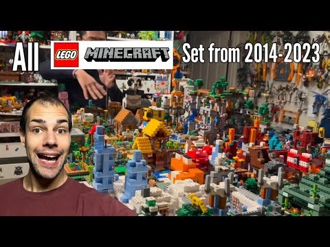 all Lego Minecraft sets from 2014–2023 combined into one