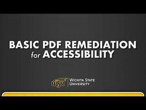 Basic PDF Remediation for Accessibility