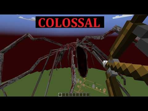 I defeated the Colossal spider in Minecraft (Arthropod Phobia Expansions UPDATE 1.20.1)