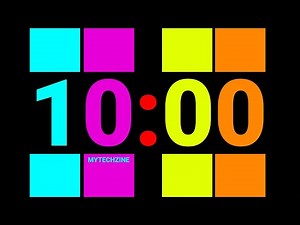 10 Minute Countdown Timer colorful numbers
