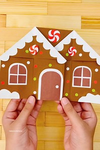 Gingerbread House Paper Craft Printable, Christmas Craft, Downloadable Template - Etsy