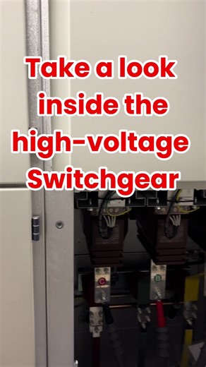Let's take a look inside a high-voltage switchgear. Do you know the function of this switchgear? #electricwork #electricalcontractor #transformers #energy #fyp