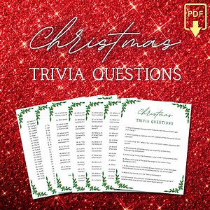Printable Christmas Trivia Questions With Correct Answers, Xmas Trivia Party Game, Fun Christmas Game, Instant Download, Pdf File - Etsy UK