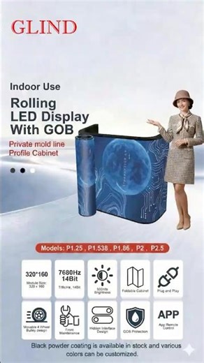 Curved & Motorized! 🤯 Flexible LED Screen Impact Test & Drop-Down Demo