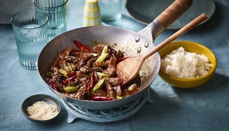 Speedy Mongolian style beef stir-fry recipe