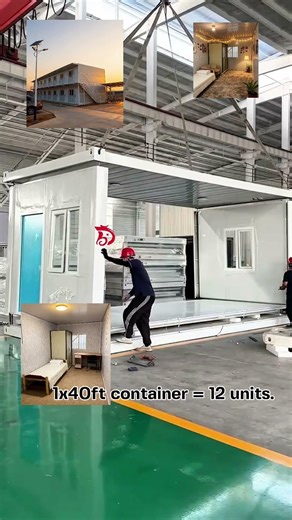 Construction Site Project Using Folding Container Houses #ExpandableContainerHome #FoldableHouse