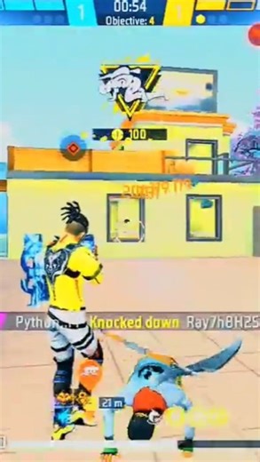 1 V 4🔥in CS-Ranked😈😈 #freefire #python. FF.