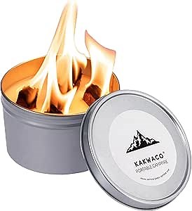 Portable Campfire, Portable Fire Pit for Camping, 3-5 Hours of Burn Time Campfire in a Can for Picnics, Cooking and Party, Ideal White Elephant Gifts for Adults