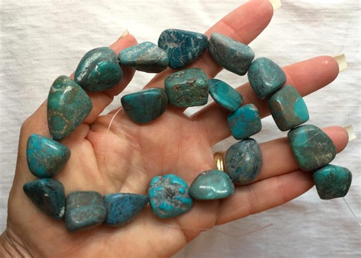 16" Genuine Turquoise BIG Nugget Beads Full Strand 16mm to 22mm Long Natural Stones Blue for Statement Necklace Bracelet Earrings Accents - Etsy