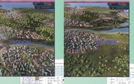 CPU超线程对于大战略游戏性能的影响