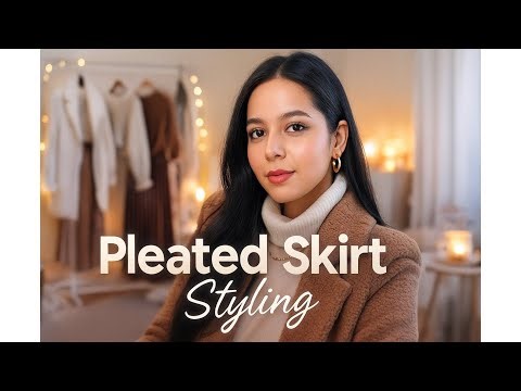 Pleated Skirt Winter Styling | Simple, Chic & Aesthetic Outfits💫🍁
