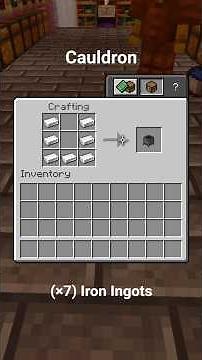 How to CRAFT CAULDRON! 🛠️ Crafting Station Burst #17 #Minecraft #Shorts
