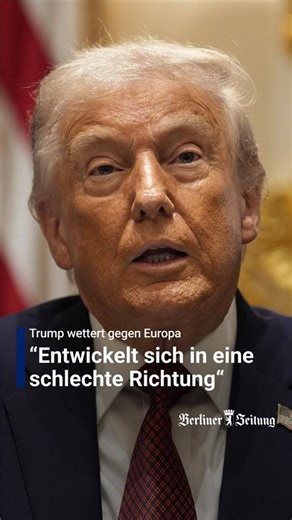 Die EU hat gegen die Social-Media-Plattform X, im Besitz von Elon Musk, eine Strafe von 120 Millionen Euro verhängt. Musk reagierte mit einem provokanten Tweet und jetzt meldet sich auch Donald Trump zu Wort. Mehr dazu: https://www.berliner-zeitung.de/news/trump-schimpft-auf-europa-entwickelt-sich-eine-schlechte-richtung-li.10009318 | Berliner Zeitung