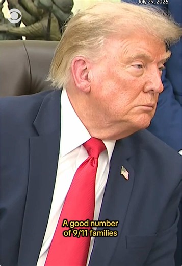 President Trump on Wednesday said that the 9/11 victims' families are
