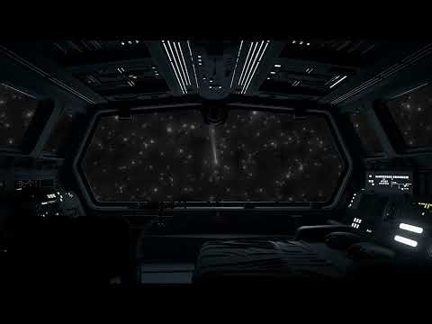 Deep Space Ambience | Star Wars-Inspired Spaceship Bedroom with Starry Sky & Ambient Sounds