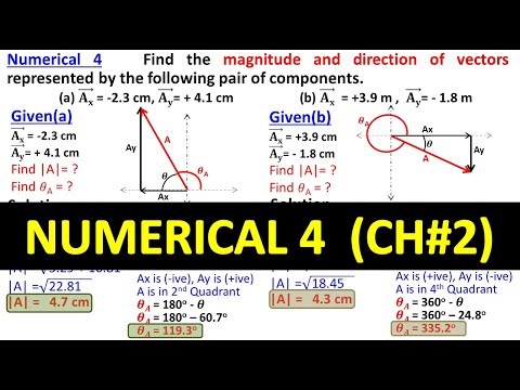Numerical 4 Chapter 2 Physics Class 11| 11th Physics Solved Numericals | Study With Me | Vectors