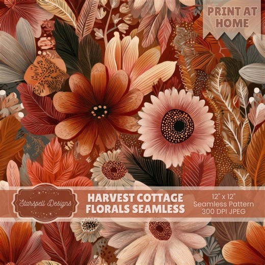 Delicate Coral Flowers Seamless Pattern | Soft Coral Floral Digital Paper for Fabric, Scrapbooking, POD, Stationery & Feminine Crafts - Etsy