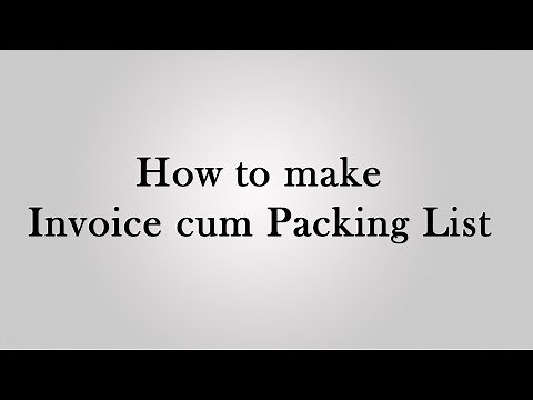 How to make Invoice cum packing list for Export