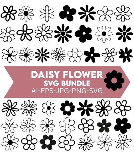 Flower Svg Bundle,files for Cricut,instant Download - Etsy