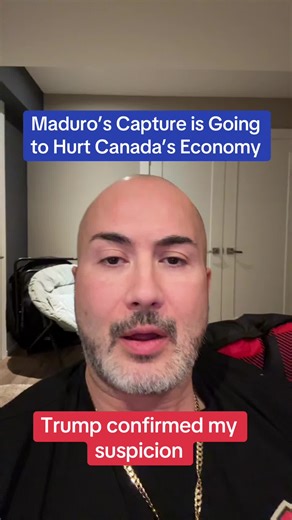 Maduro‘s capture by the United States is going to have negative economic consequences for Canada. Donald Trump just announced that they are going to invest billions of dollars, using US oil companies, in restoring Venezuela‘s oil infrastructure. Canada is the world largest supplier of crude oil to the US. Well, not anymore. They now have a cheaper option. ##maduro##canada##us##oil