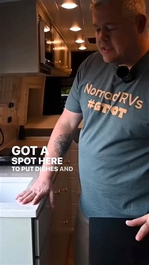 8.7K views · 71 reactions | Fold away, RV bench seating that saves space and also becomes extra counter space with a table. Demo by Nomad RVs #campervan #camping #rv #vanlife | New Jersey Outdoor Adventures with Patrick | Facebook