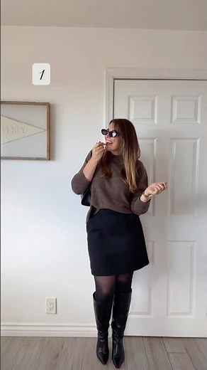 7 Outfit Ideas with Tall Boots 🖤 #ootd #boots #outfitideas #autumnoutfit #outfitinspo