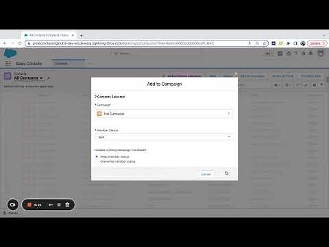 Adding Contacts to a Campaign List in Salesforce