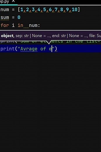 Python List Sum and Average Calculation