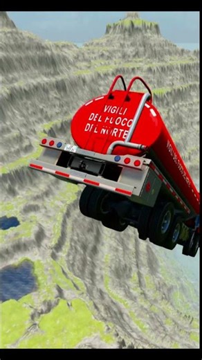 Cars vs Cliff Roads Short #8 - BeamNG Cliff Drive