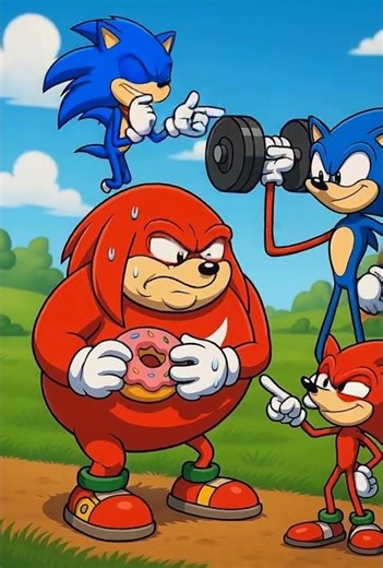 Fat Knuckles vs Skinny Knuckles 🍩💪 | Sonic Verse Shorts