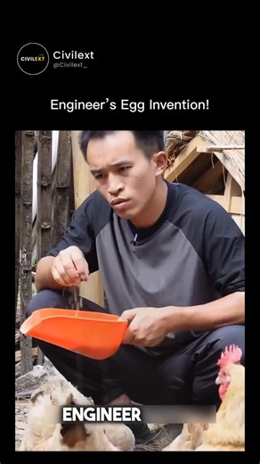 civilext on Instagram: "This engineer turned his backyard into a fully automated chicken-powered egg factory! 🐔⚙️ From feeding systems to egg collection — everything runs on pure creativity and engineering genius. 🤯 Would you try building something like this? 👇 Tag a friend who’d love this setup! #EngineeringGenius #BackyardInnovation #SmartFarming #ChickenPower #EggFactory #DIYEngineering #SustainableDesign #InnovationAtHome #CivilEngineering #TechInNature"