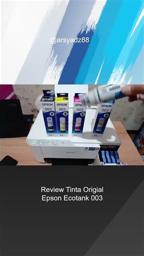 Review Tinta Original Epson 003 + Cara Cek Keaslian & Isi Tinta di EcoTank L3256 #tintaepson003