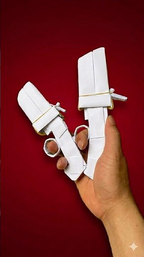 PAPER KARAMBIT THAT SHOOTS OUT?! 😱 (RUBBER BAND MECHANISM) #diy#karambit #paperknife