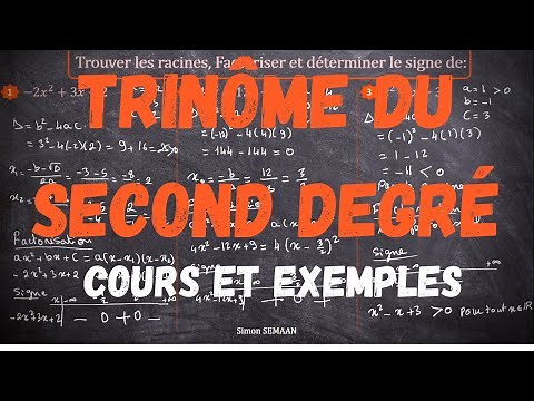 Résoudre une équation du second degré , factoriser et déterminer le signe . COURS et EXERCICES