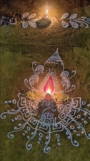 Light up your heart with devotion and your home with diyas 🪔#KarthikaMasam #DeepamRangoli..💗