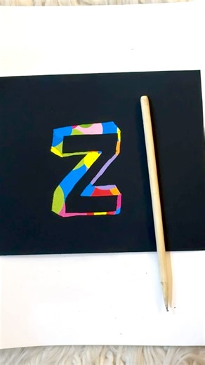 ✨ Magic Drawing of Letter Z | Art Transformation ✨#Shorts #youtubeshorts #viralshorts #trending #yt