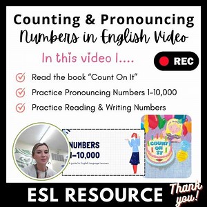 Counting & Pronouncing Numbers in English Video