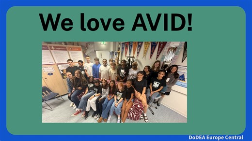 At #DoDEA, we believe every student deserves the tools to succeed in school, college, and life. That’s why our schools are committed to Advancement Via Individual Determination (AVID)—a program that helps students develop strong study skills, critical thinking, and the confidence to pursue their dreams. From collaborating in the classroom to setting long-term goals, AVID is more than a program—it’s a mindset. It empowers military-connected students to dream big, work hard, and achieve more, no m
