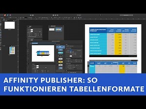 Affinity Publisher: So funktionieren Tabellenformate