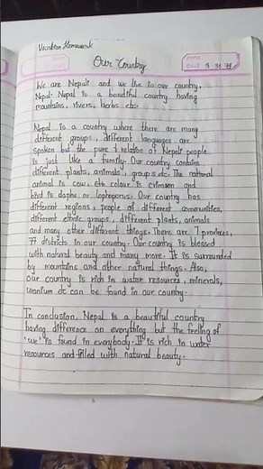 Our country : Nepal. Full essay.