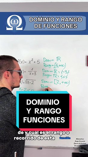 Cómo calcular el dominio y rango de funciones matemáticas