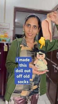 OMG! सिर्फ़ एक मौजें से इतनी cute doll बना दी🤭 / How to make a beautiful doll with socks? #shorts