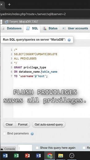 Users and Privileges in MySQL #shorts