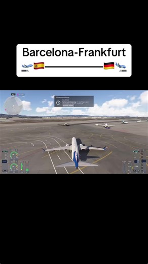 Flight from Barcelona to Frankfurt in MSFS 2024